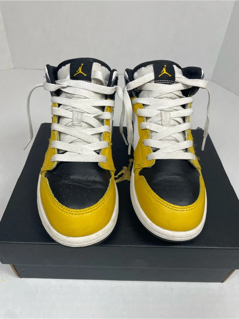 Little Kid's Jordan 1 Mid Yellow Ochre/Black-White (PS) (DQ8424 701) - 2.5Y
